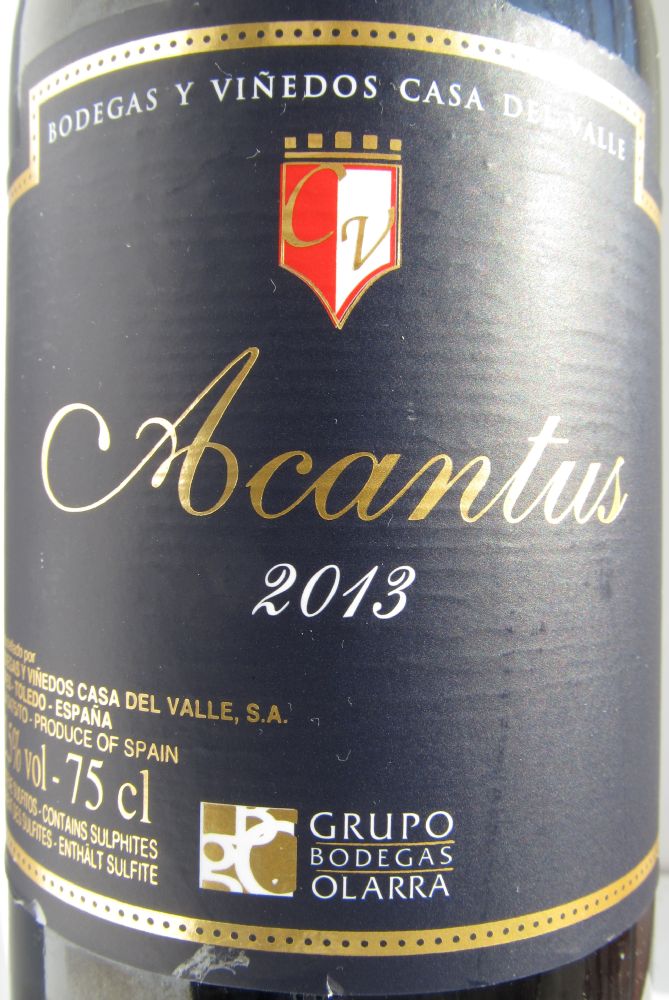 Bodegas y Viñedos Casa del Valle S.A. Acantus 2013, Main, #2843