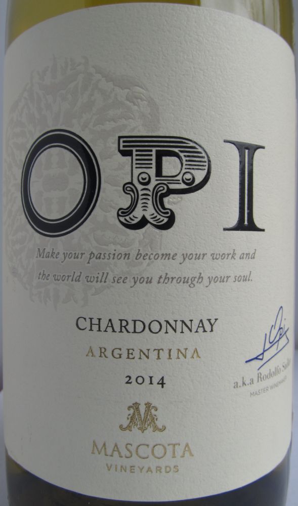 Mascota Vineyards OPI Chardonnay 2014, Main, #2865