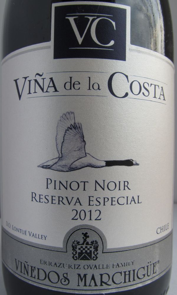Viñedos Errazuriz Ovalle S.A. Viña de la Costa Reserva Especial Pinot Noir Lontue Valley 2012, Main, #2880