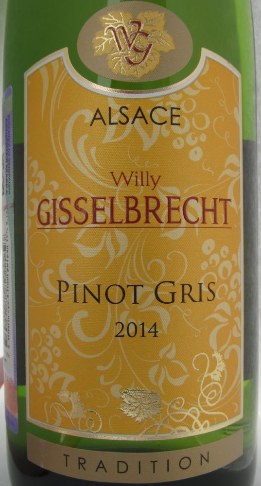 SARL Willy Gisselbrecht et Fils Vins Fins d'Alsace Tradition Pinot Gris Alsace AOC/AOP 2014, Main, #2893