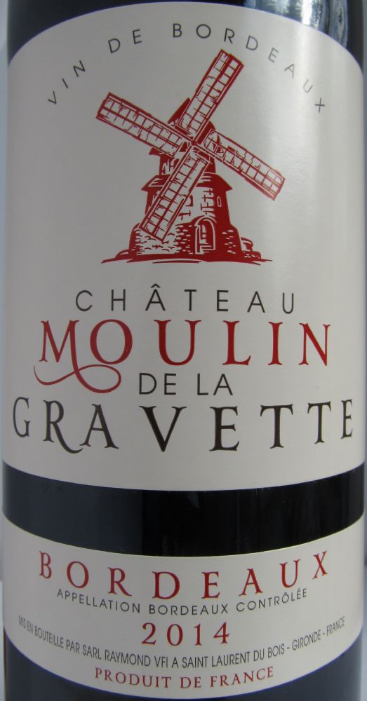 SARL Raymond VFI Château Moulin de la Gravette Bordeaux AOC/AOP 2014, Main, #2919