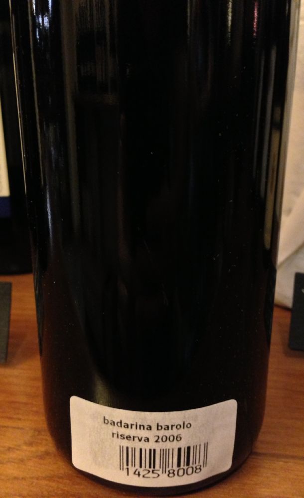 Azienda Agricola Grimaldi Bruna BADARINA Regnola Barolo Riserva DOCG 2006, Back, #306