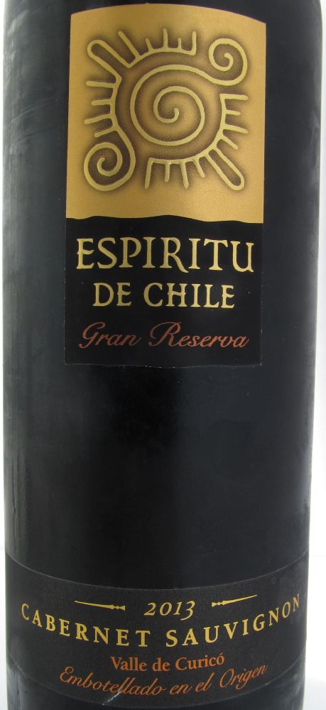 Aresti Chile Wine S.A. Espiritu de Chile Gran Reserva Cabernet Sauvignon D.O. Curicó Valley 2013, Main, #3079