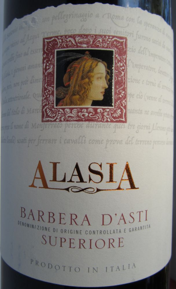 Araldica Vini Piemontesi S.C.A. AlasiA Barbera d'Asti Superiore DOCG 2014, Main, #3149