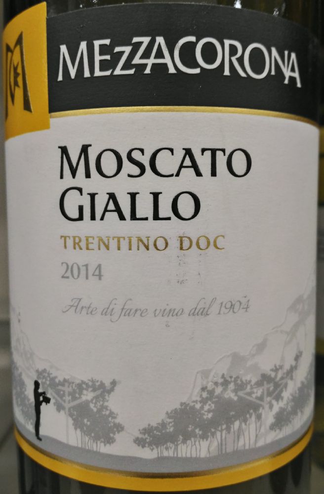 Nosio S.p.a. MEZZACORONA Moscato Giallo Trentino DOC 2014, Main, #3184