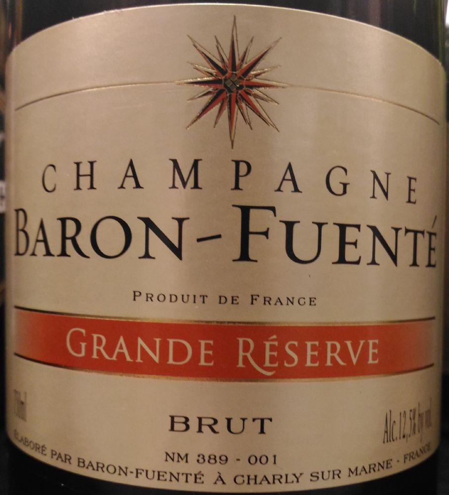 Champagne Baron-Fuenté Grande Réserve Brut Champagne AOC/AOP NV, Main, #3236