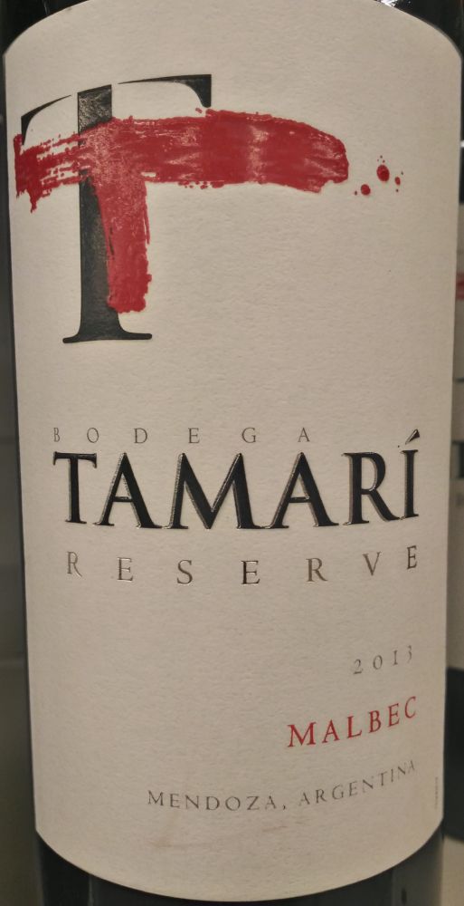 Bodega Tamari S.A. Reserva Malbec 2013, Main, #3246