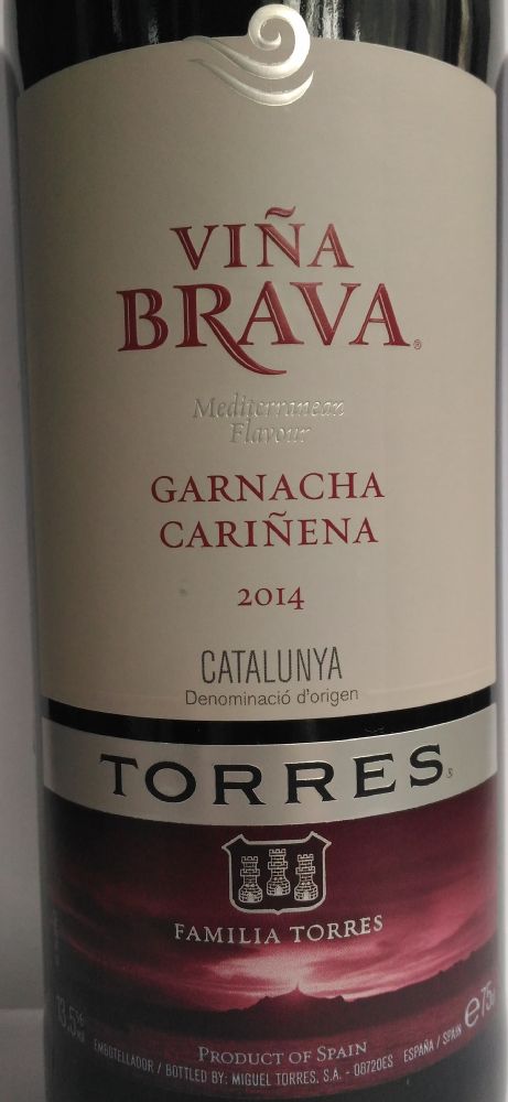 Miguel Torres S.A. Viña Brava Garnacha Cariñena DO Cataluña 2014, Main, #3378