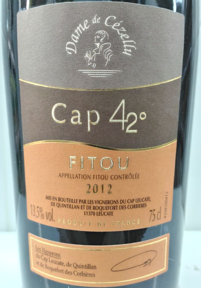 SCV Les Vignerons du Cap Leucate Dame de Cézelly Cap 42° Fitou AOC/AOP 2012, Main, #3422