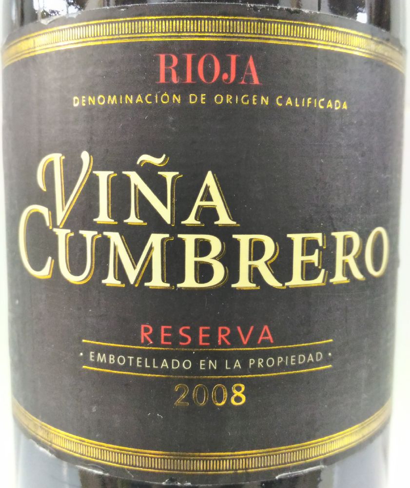 Bodegas Montecillo S.A. Viña Cumbrero Reserva DOCa Rioja 2008, Main, #3429