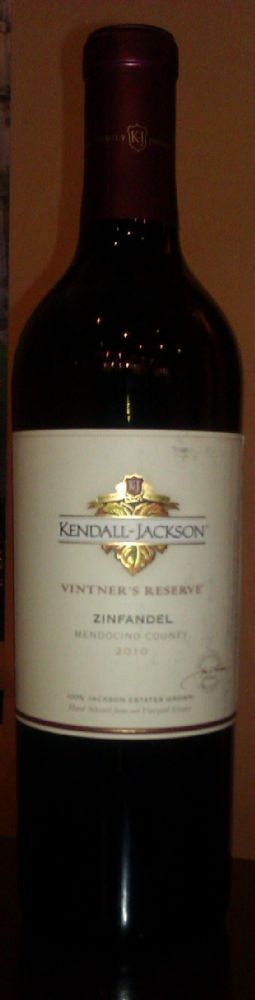 Kendall-Jackson Wine Estate & Gardens VINTNER'S RESERVE Zinfandel Mendocino County 2010, Front, #343