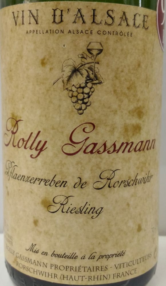 GAEC Domaine Rolly Gassmann Pflaenzerreben de Rorschwihr Riesling Alsace AOC/AOP 2007, Main, #3438