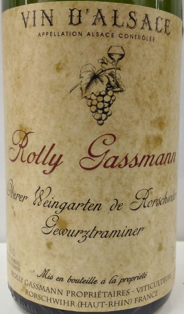 GAEC Domaine Rolly Gassmann Oberer Weingarten de Rorschwihr Gewürztraminer Alsace AOC/AOP 2011, Main, #3448