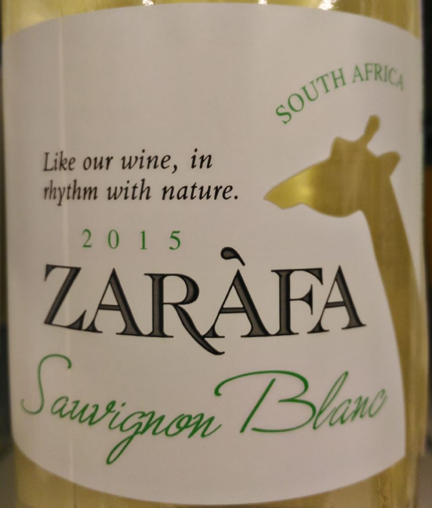 LATARIE (PTY) Ltd ZARÀFA Sauvignon Blanc 2015, Main, #3501