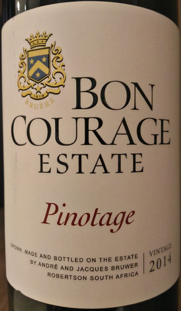 Bon Courage Wine Estate Pinotage 2014, Main, #3519