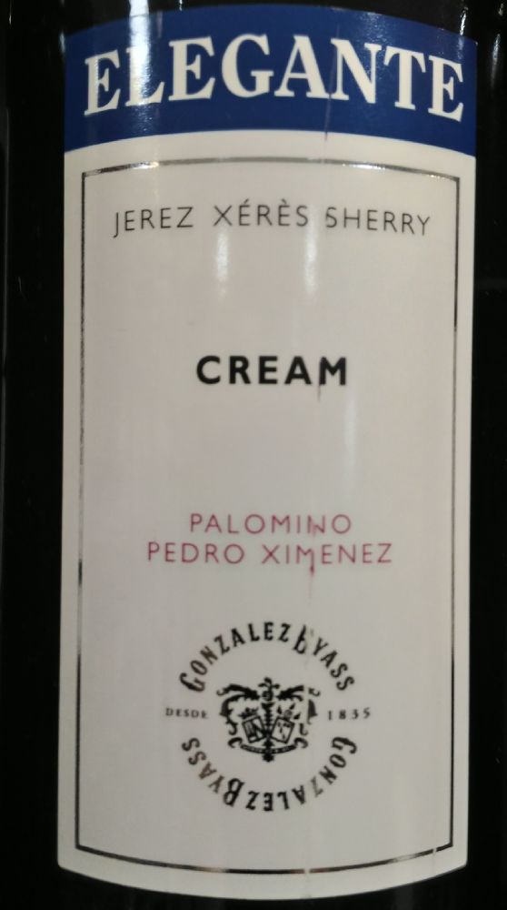 González Byass S.A. Elegante Cream DO Jerez-Xérès-Sherry NV, Main, #3553