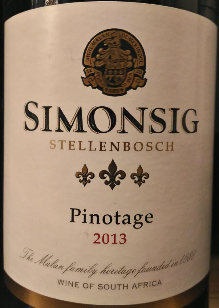 Simonsig Pinotage W.O. Stellenbosch 2013, Main, #3625
