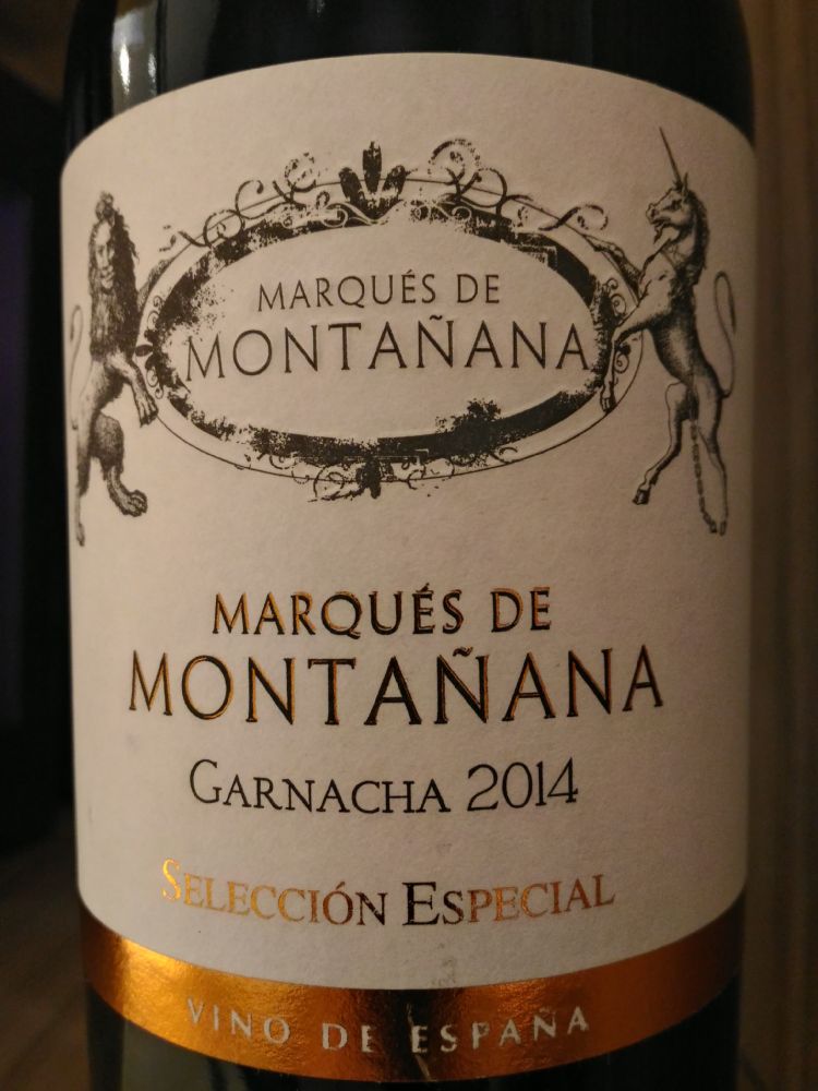 Bodegas Virgen de la Sierra S. Coop. Marqués de Montañana Selección Especial Garnacha DO Calatayud 2014, Main, #3628