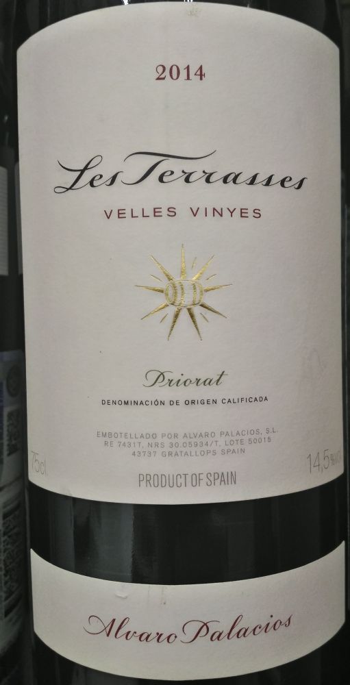 Álvaro Palacios S.L. Les Terrasses Velles Vinyes DOCa Priorat 2014, Main, #3658