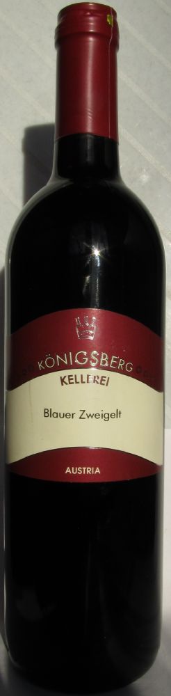 Weingut "EWALD GRUBER" Königsberg Kellerei Blauer Zweigelt 2008, Front, #370