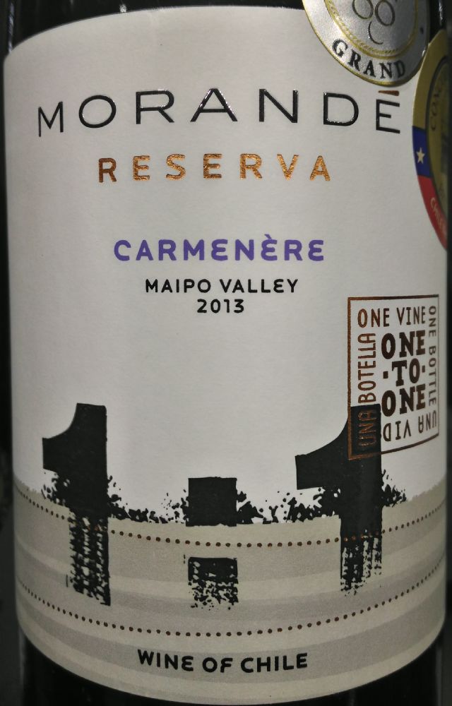 Viña Morandé S.A. Reserva Carménère D.O. Maipo Valley 2013, Main, #3710