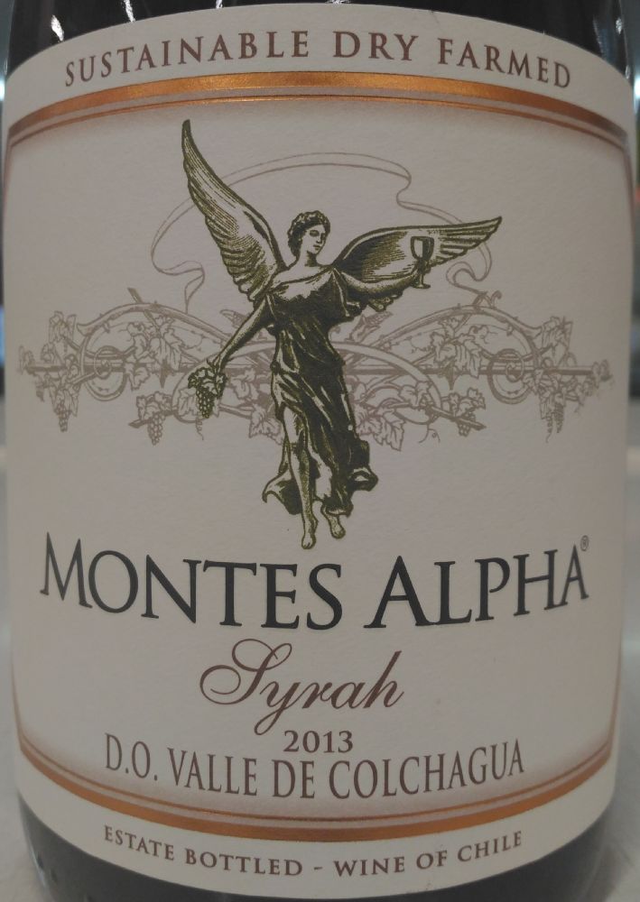 Montes S.A. Montes Alpha Syrah D.O. Colchagua Valley 2013, Main, #3839