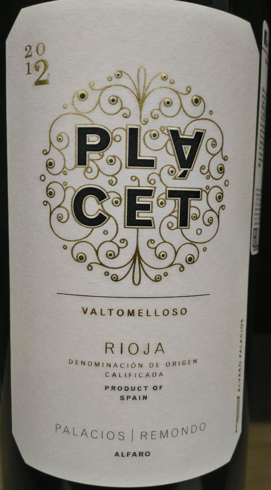 Bodegas Palacios Remondo S.A. Plácet Valtomelloso DOCa Rioja 2012, Main, #4010