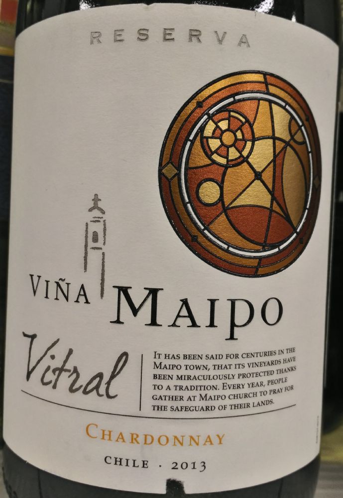Viña Maipo SpA Vitral Reserva Chardonnay 2013, Main, #4015