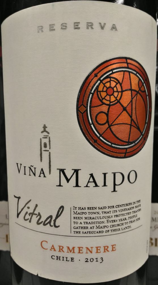 Viña Maipo SpA Vitral Reserva Carménère 2013, Main, #4019