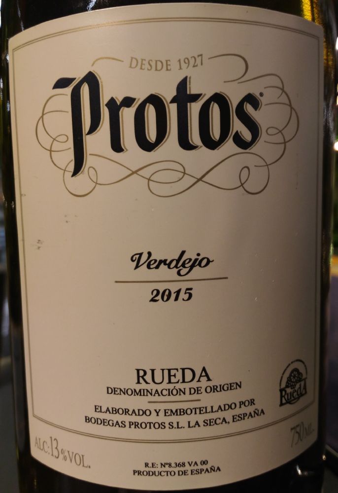 Protos Bodega Ribera Duero de Peñafiel S.L. Verdejo DO Rueda 2015, Main, #4034