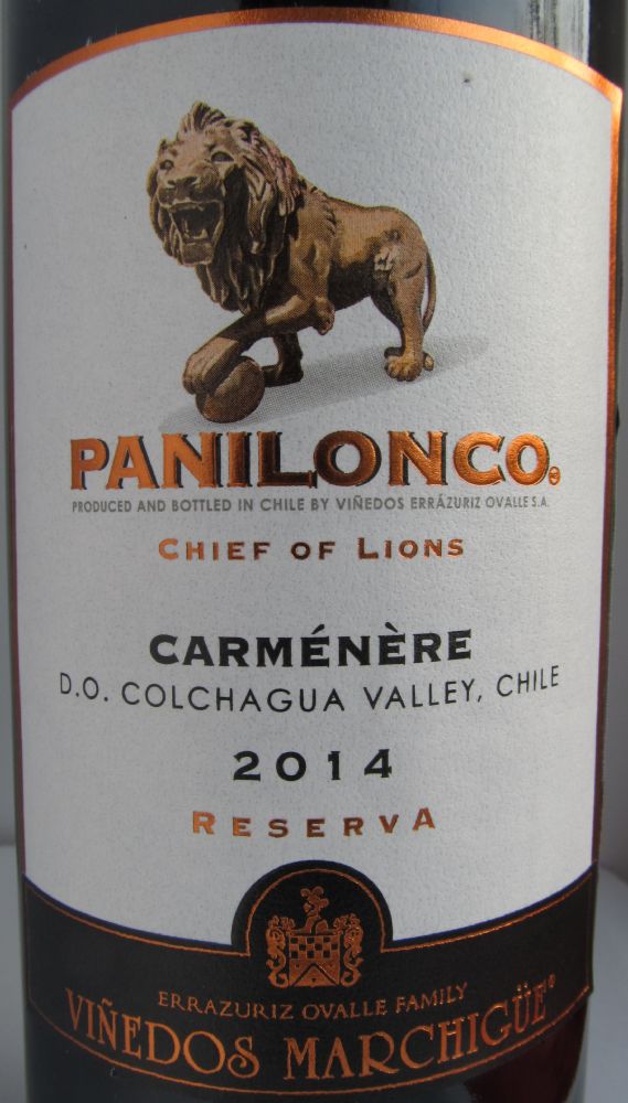 Viñedos Errazuriz Ovalle S.A. Panilonco Reserva Viñedos Marchigüe Carménère D.O. Colchagua Valley 2014, Main, #4048