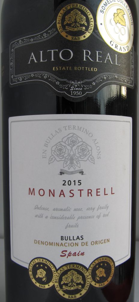 Bodegas del Rosario Alto Real Monastrell DO Bullas 2015, Main, #4052