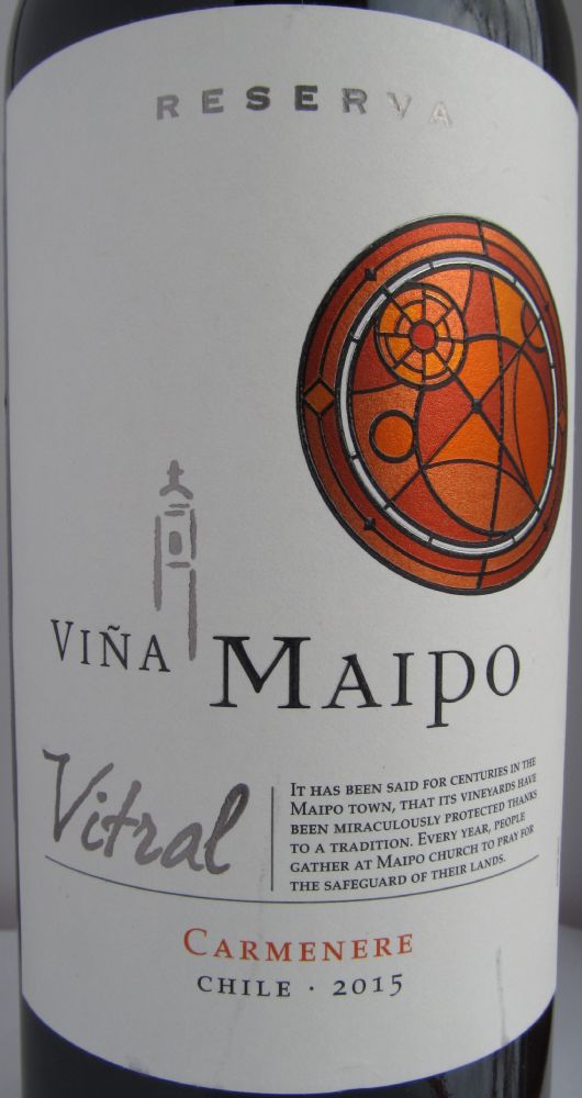 Viña Maipo SpA Vitral Reserva Carménère 2015, Main, #4093