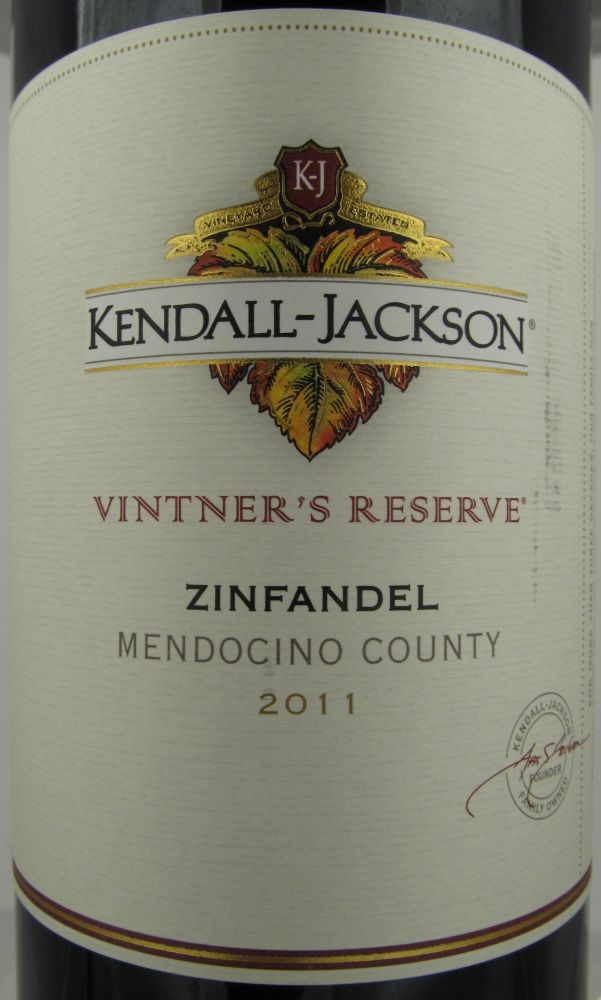 Kendall-Jackson Wine Estate & Gardens VINTNER'S RESERVE Zinfandel Mendocino County 2011, Main, #417
