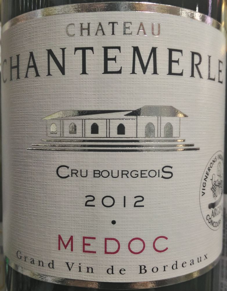 SCEA Vignobles Cruchon et Fils Château Chantemerle Cru Bourgeois Médoc AOC/AOP 2012, Main, #4180