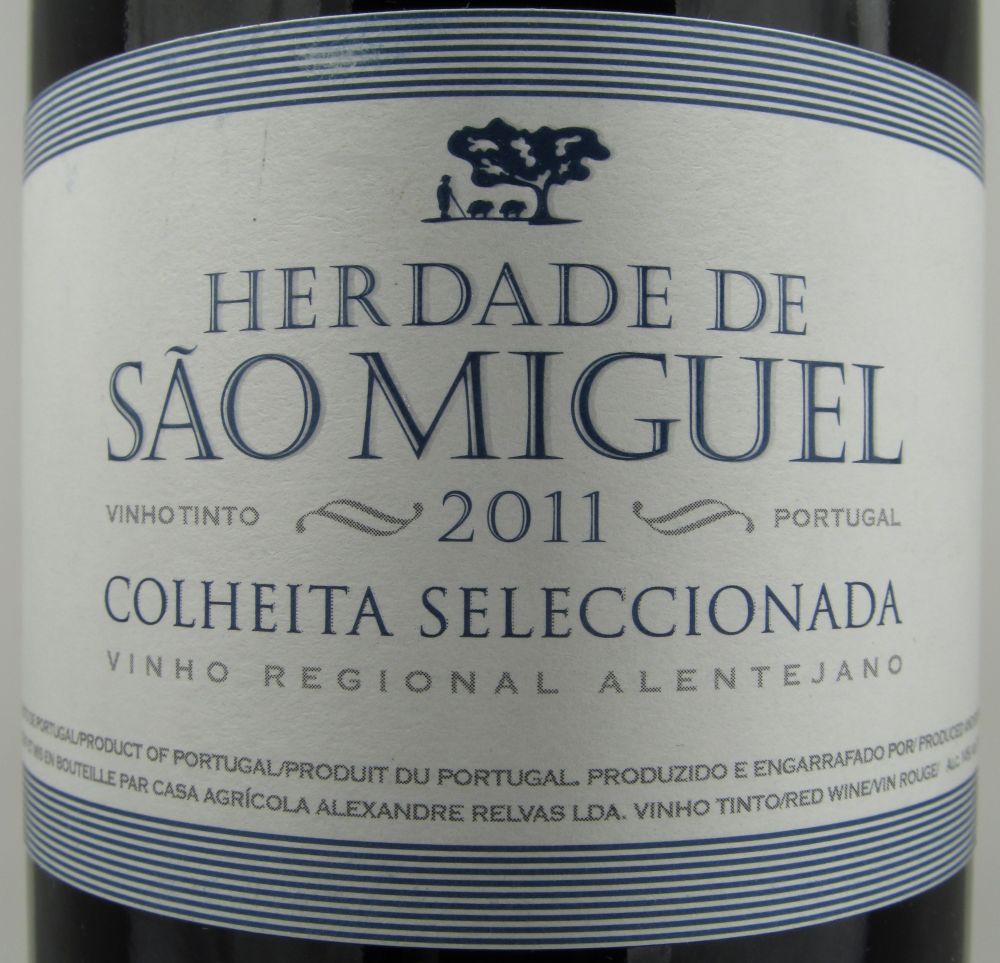 Casa Agrícola Alexandre Relvas Lda Herdade de São Miguel Colheita Seleccionada Vinho Regional Alentejano 2011, Main, #422