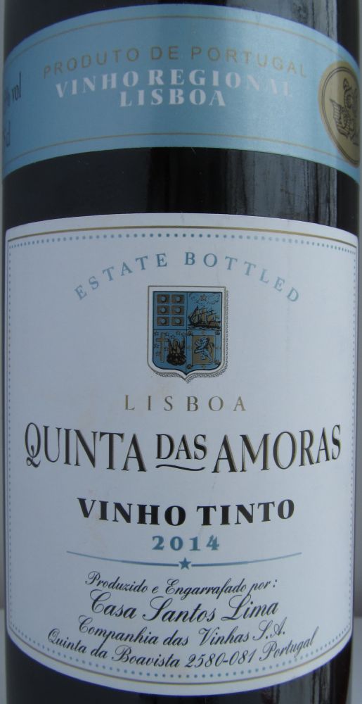 Casa Santos Lima Companhia das Vinhas S.A. Quinta das Amoras Vinho Regional Lisboa 2014, Main, #4373