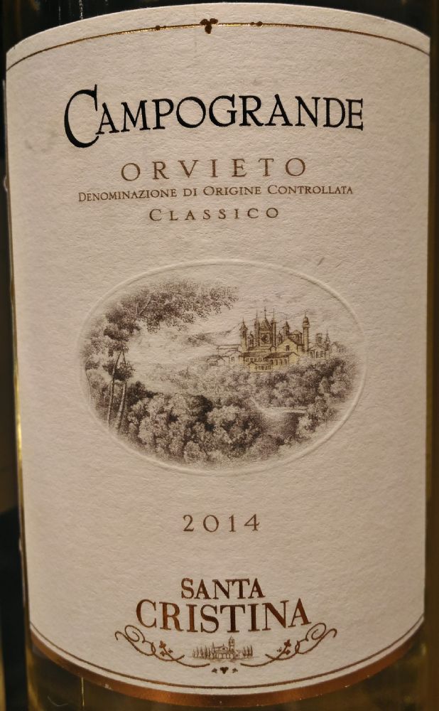 Cantine Santa Cristina S.P.A. Campogrande Orvieto Classico DOC 2014, Main, #4431