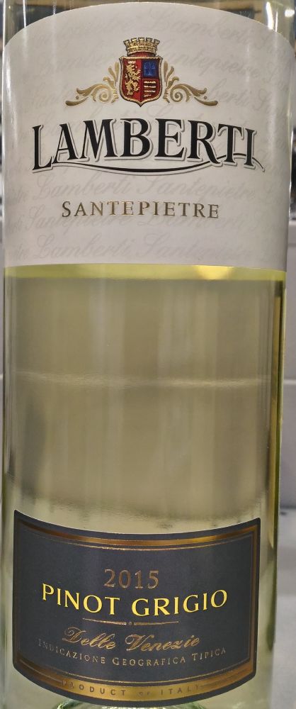 Lamberti S.p.A. Santepietre Pinot Grigio delle Venezie IGT 2015, Main, #4439
