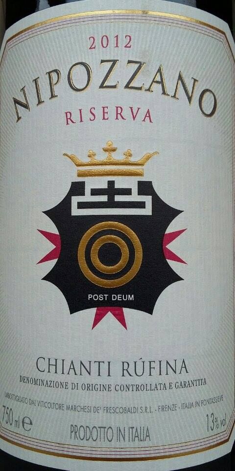 Marchesi de' Frescobaldi Srl NIPOZZANO Chianti Rufina Riserva DOCG 2012, Main, #4448