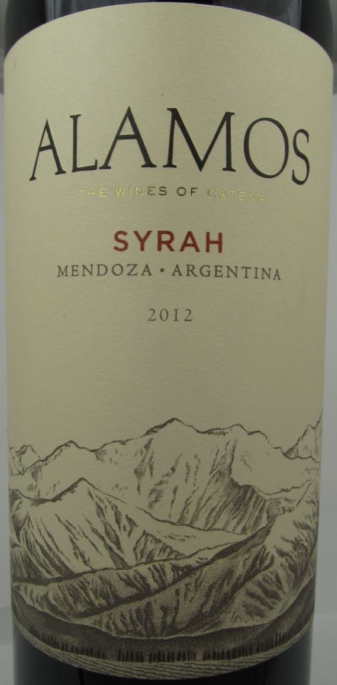 Bodega Alamos ALAMOS The Wines of Catena Syrah 2012, Main, #449