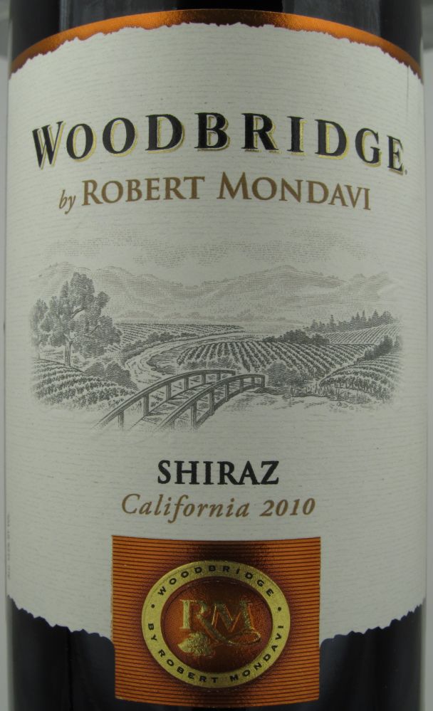 ROBERT MONDAVI Woodbridge Shiraz 2010, Front, #455