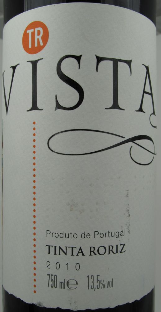 Aliança Vinhos de Portugal S.A. VISTA Tinta Roriz Vinho Regional Beiras 2010, Front, #464