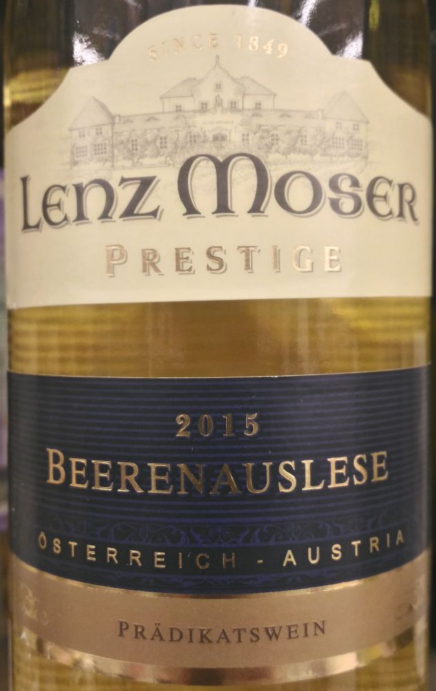 Weinkellerei Lenz Moser AG Prestige Beerenauslese 2015, Main, #4732