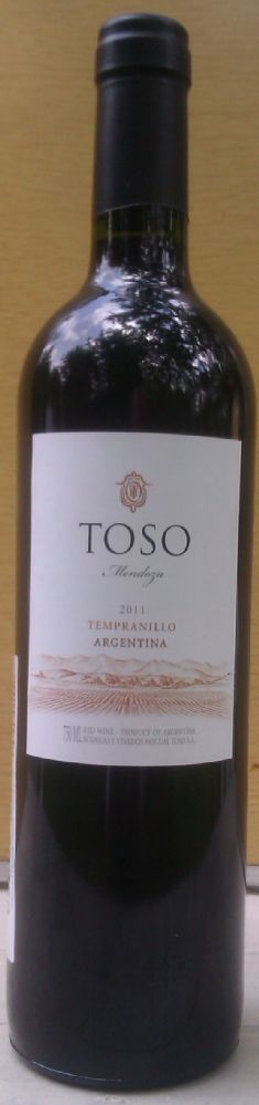 Bodegas y Vinedos Pascual Toso S.A. TOSO Tempranillo 2011, Main, #474