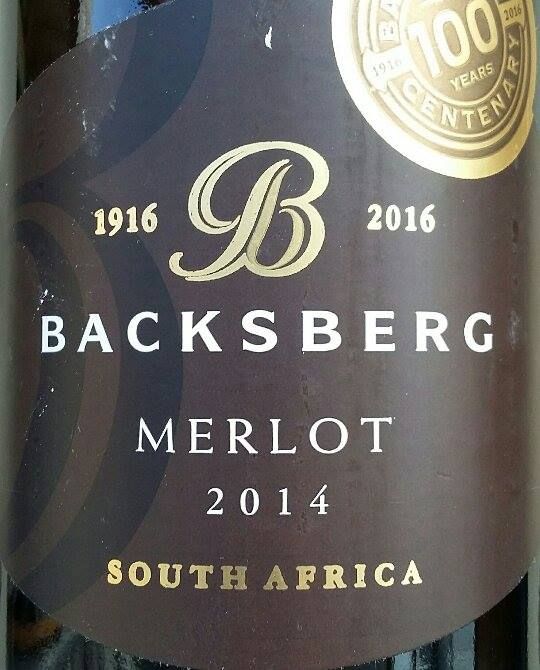 Backsberg Estate Cellars C.C. Merlot 2014, Main, #4762