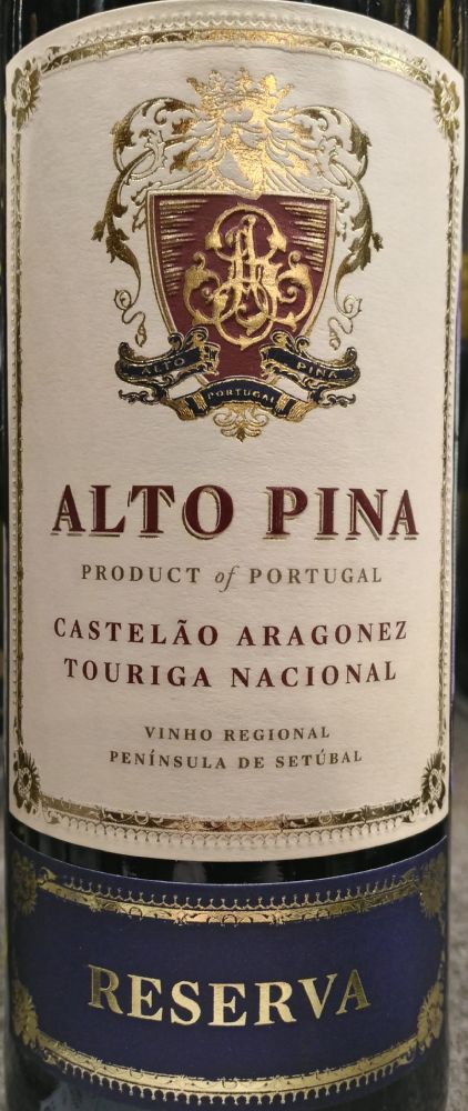 Cooperativa Agrícola Santo Isidro de Pegões CRL Alto Pina Reserva Castelão Aragonês Touriga Nacional Vinho Regional Penísula de Setúbal 2014, Main, #4788