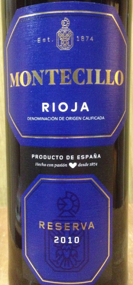 Bodegas Montecillo S.A. Reserva DOCa Rioja 2010, Main, #4829