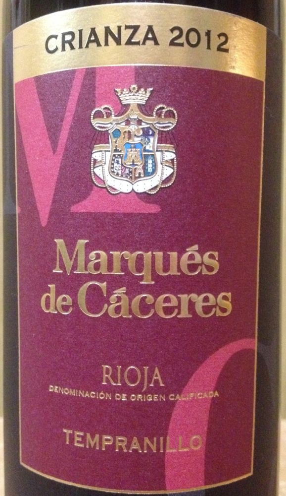 Unión Viti-Vinícola S.A. Marqués de Cáceres Crianza DOCa Rioja 2012, Main, #4932