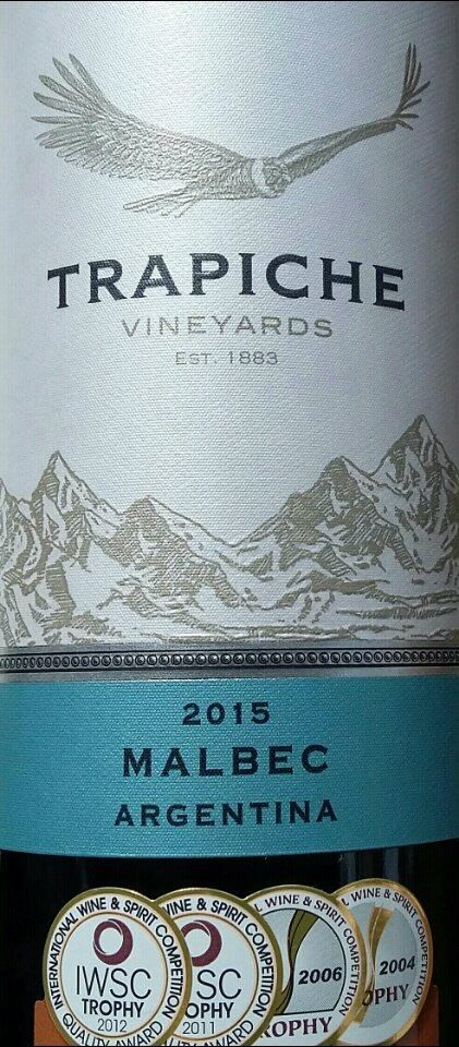 Bodegas Trapiche Malbec 2015, Main, #4952